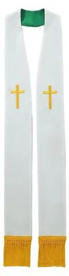 Immagine prodotto di Solidchoice - Stola reversibile per ministri, disponibile nei colori verde e bianco