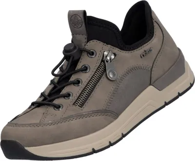 Produktbild von Rieker Damen Sneaker Reißverschluss Halbschuh Schnürung 58958, Größe:38 EU, Farbe:Grau