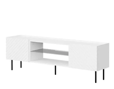Produktbild von MIRJAN24 TV-Lowboard Lucca 180 2D EF, RTV Schrank mit zwei Drehtüren,TV-Schranke, Wohnzimmer (Farbe: Weiß)