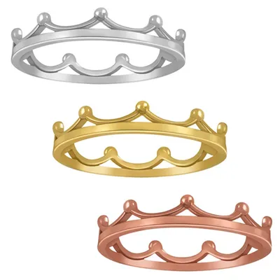 Produktbild von Silber Ring Krone Fingerring 52 (16.5 mm Ø) Silber