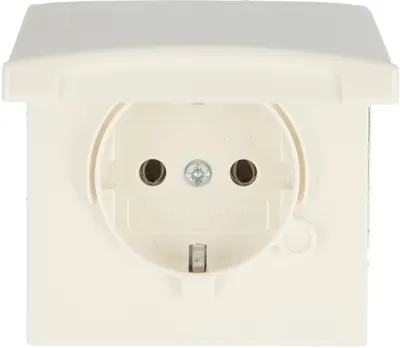 Produktbild von BUSCH-JAEGER Steckdose 1f aws glz Allwetter 44 UP Klappd