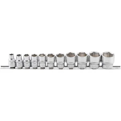Image de BGS Jeu de douilles à entraînement hexagonal Carré intérieur 10 mm (3/8") SW 5/16" - 7/8" 11pcs - 9110