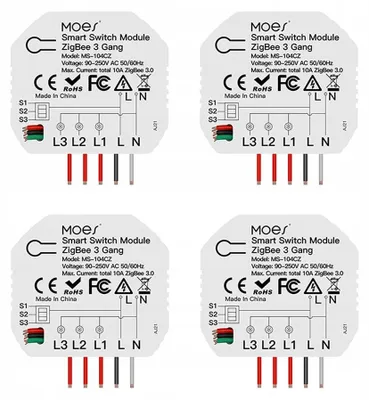 Produktbild von Moes ZigBee Smarter Lichtschalter Modul 3-Kanal 2-Wege