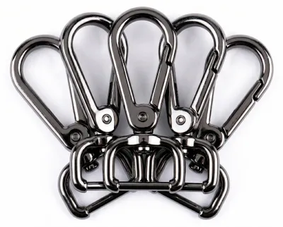 Produktbild von 5 Karabiner Karabinerhaken Taschenkarabiner Größen Farbwahl Gurtband Hundeleinen