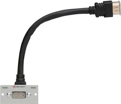 Produktbild von Kindermann HDMI 90°, HDMI, HDMI, Grau, Schwarz, Weiblich/weiblich