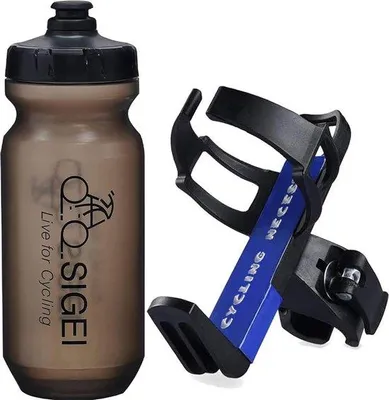 Produktbild von Famanu Flaschenhalter für das Fahrrad - 360 Grad Rotation, mit 650 ml Trinkflasche