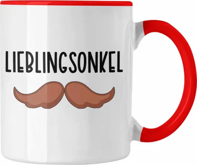 Produktbild von Trendation - Bester Onkel Ever Tasse Geschenk Geburtstag Weihnachten Lustig Geschenkideen von Nichte Lieblingsonkel (Rot)