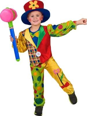 Produktbild von Zirkusclown-Kostüm für Kinder bunt - 134/140 (10-12 Jahre)