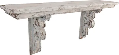 Produktbild von Clayre & Eef Wandregal 100x23x41 cm Weiß Holz