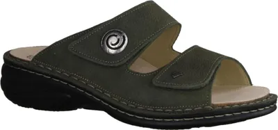 Produktbild von Finn Comfort Colina Damenschuhe, Pantolette, Leder, Olive, lose Einlagen, bequem - Marken Finn Comfort, Grün, leder (streetnubuk)