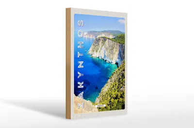 Produktbild von Holzschild Reise 20x30cm Zakynthos Greece Griechenland Meer