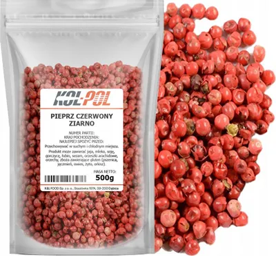 Zdjęcie produktu dla PIEPRZ CZERWONY ZIARNISTY 500g Aromatyczny naturalny ziarno jakość Kol-Pol