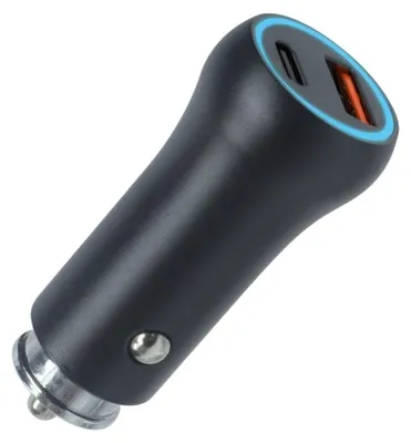 Obrázek produktu pro Setty nabíječka do auta USB-A + USB-C, 20W, model CC-AC-201, černá