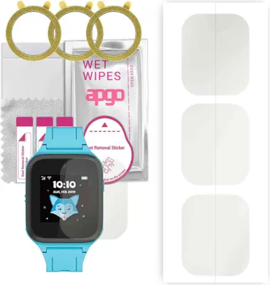Produktbild von apgo 3 Stück Schutzfolie, Matt, kompatibel mit TCL MT40X Smartwatch, Hydrogel Displayschutzfolie mit Positionierhilfe, Displayfolie, robust und kratzfest