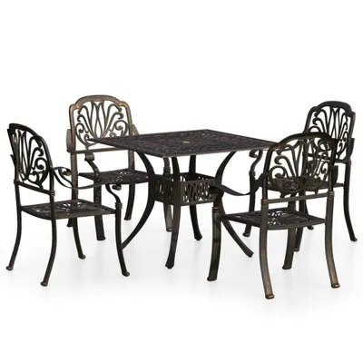 Obrázek produktu pro 5dílný bistro set litý hliník bronzový