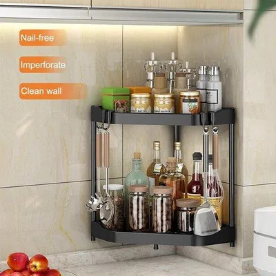 Produktbild von Famanu Küchenregal aus Edelstahl - 2 Ebenen, pulverbeschichtet
