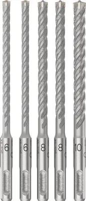 Produktbild von PRO SDS plus-5X Hammerbohrer-Set, 6/6/8/8/10 mm, 5-tlg.