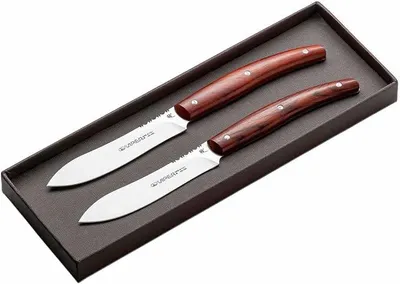 Imagen del producto de Juego de dos cuchillos para carne, mango de madera de cocobolo