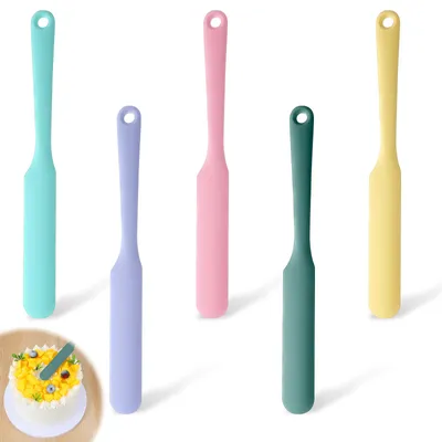 Image de 5 spatules en silicone, multicolores (20,7 cm)