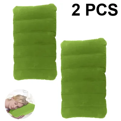 Produktbild von Aufblasbares Kissen in grün, Nackenkissen, Reisekissen, Campingkissen Kissen 43 * 27 cm