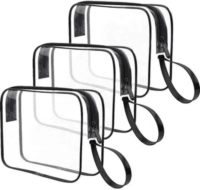 Produktbild von Wasserdichte Toiletttasche, schwarz, 3er-Pack