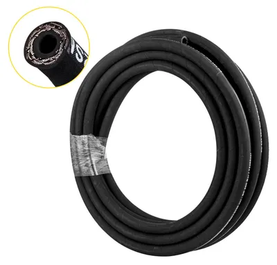 Produktbild von Hydraulikschlauch 0, 6 cm x 100 m, gewickelter Hydraulikschlauch 5800 PSI, Gummi-Hydraulikschlauch mit 2 hochfesten Stahldrahtgeflechten