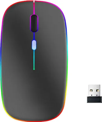 Produktbild von INF Kabellose Bluetooth-Maus, USB-Aufladung Silber-Grau