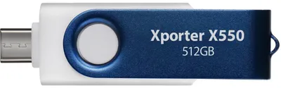 Productafbeelding van Xporter X550, 512GB (blauw/wit, USB-A en USB-C 3.2 Gen 1)