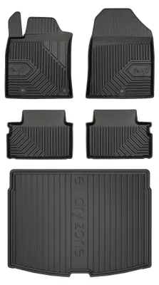 Produktbild von Gummimatten + Kofferraumwanne für Kia Ceed III 2018-2025 (Schrägheck, oberer Ladeboden) – Schwarz, passgenau – Wielganizator