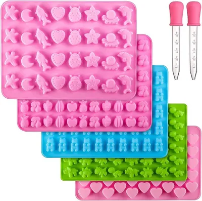 Produktbild von Silikon-Süßigkeitenformen, 5 Stück, Antihaft, Lebensmittelformen für Süßigkeiten