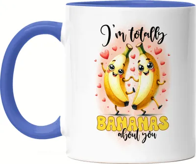 Produktbild von I'm Totally Bananas About You Liebe Banane Spruch Tasse Blau