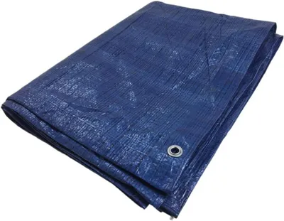 Produktbild von Schutzplane aus Gewebe 3 x 5 m blau PE reißfest und wasserdicht