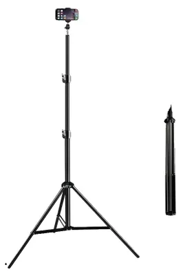 Immagine prodotto di Treppiede per selfie, altezza regolabile, telecomando Bluetooth, 170 cm, 170 cm