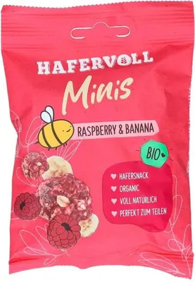 Produktbild von Hafervoll Minis Raspberry & Banana  65g