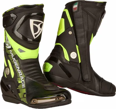 Produktbild von MUGENRACE Sphantom Plus perforierte Motorrad Stiefel, schwarz/neon-gelb, 43