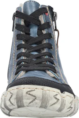 Produktbild von Rieker Stiefelette Damen – gefüttert, rutschfest mit Reißverschluss L0370, Größe:41 EU, Farbe:Blau