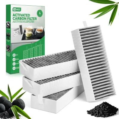 4 Aktivkohlefilter 195x75x35 mm für Dunstabzugshauben