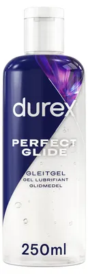 Produktbild von Durex Perfect Glide Gleitgel - Für lange Gleitfähigkeit, geeignet für vaginale Trockenheit - Silikonbasiertes Gleitmittel, Kondom-geeignet, seidig-weiche Textur – 250 ml