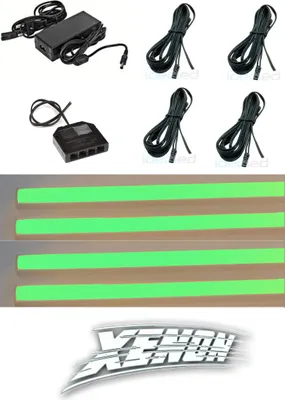 Produktbild von 6662 LED Regal Beleuchtung 4 x 0,75 m inklusive Netzteil Grün