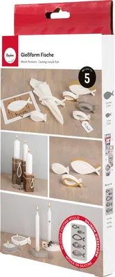 Produktbild von Silikon Gießform "Festliche Fische"