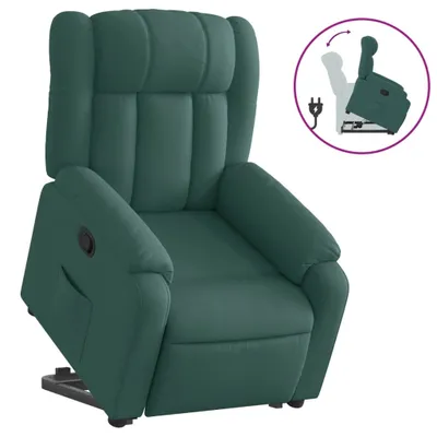 Immagine prodotto di Poltrona Alzapersona Reclinabile Verde Scuro in Tessuto