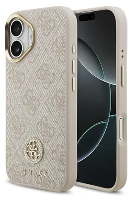 Produktbild von Guess 4G Strass Logo MagSafe Hülle für iPhone 17 rosa
