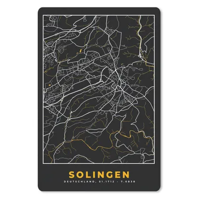 Produktbild von MuchoWow® Mauspad Mousepad Solingen - Gold - Stadtplan - Deutschland - Karte 18x27 cm - Mousepads - Maus Mat - Pad - Mausunterlage