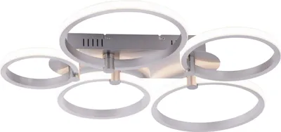 A modern LED ceiling light with multiple circular rings.