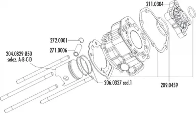 Produktbild von Zylinder Dichtungssatz Polini Racing 80ccm für Derbi D50B0