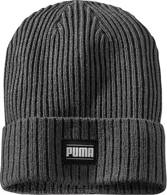 Produktbild von Puma Uni Ribbed Classic Cuff Beanie - 024038, Farbe:Dunkelgrau, Accessoires:Onesize