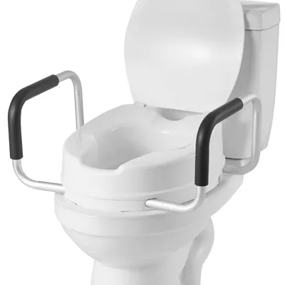 Produktbild von Toilettensitzerhöhung Toilettenerhöhung mit 136 kg Tragkraft & 101,6 mm Hubhöhe & Toilettendeckel