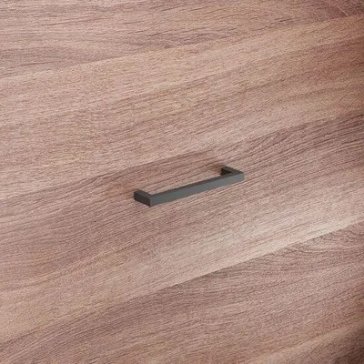 Immagine prodotto di Maniglia per mobili in acciaio inossidabile, distanza tra i fori di 128 mm, finitura nera opaca
