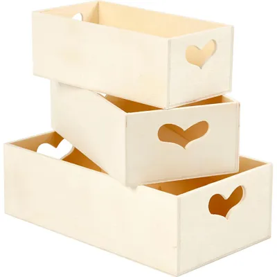 Produktbild von Aufbewahrungsboxen, H 6,3+5,8+5,5 cm, L 20,5+18+15,8 cm, B 11,5+9,8+7,8 cm, 3 Stk/ 1 Set [HOB-57767]