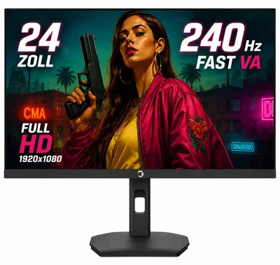 Produktbild von GAMEPOWER Lunis L20 24 Zoll Gaming Monitor 240Hz VA FullHD 0,5ms HDR400 HDMI 2.1, KI-generiertes Bild